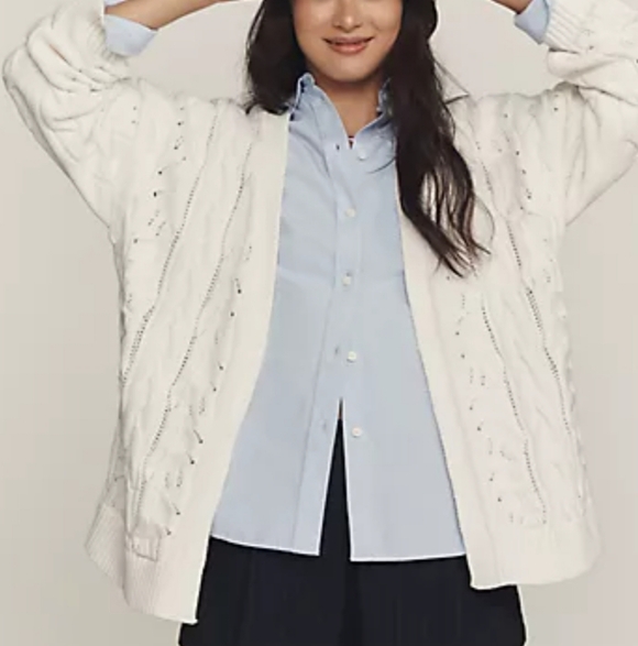 Anthropologie Sweaters - Daily Practise Cable Knit Cardigan Size Medium